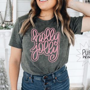 Holly Jolly Outline PUFF PRINT